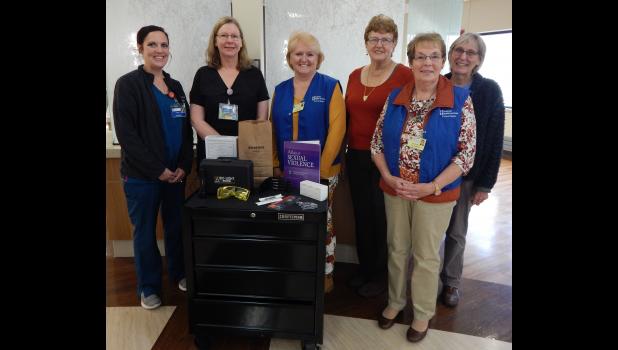 Regional Health Services of Howard County offers help to victims of sexual assault in a discreet and confidential matter. Its Sexual Assault Nurse Examiners (SANEs) recently presented to the RHSHC Hospital Auxiliary, requesting support for supplies to facilitate the SANE program, to which the Auxiliary agreed. Pictured are RNs Alyssa Vondersitt and Carol McGuire, along with Auxiliary members Cindy Yslas, Elaine Brookins, Lois Recker and Ellen Murphy.
